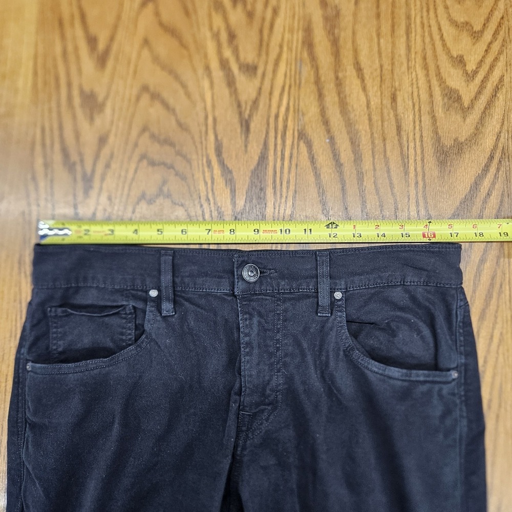 Hudson Blake Slim Straight Jeans Mens 34 Black Stretch Denim 30" Inseam Mid Rise - Picture 7 of 12